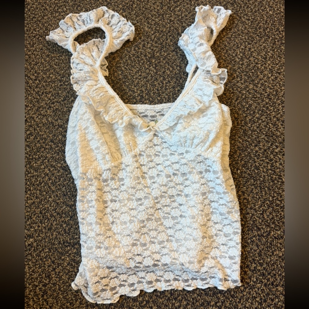 White Lace Tank Top